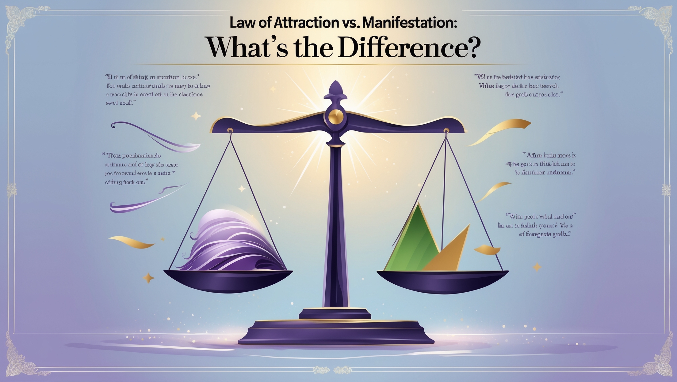 Law of Attraction vs. Manifestation: What’s the Difference?